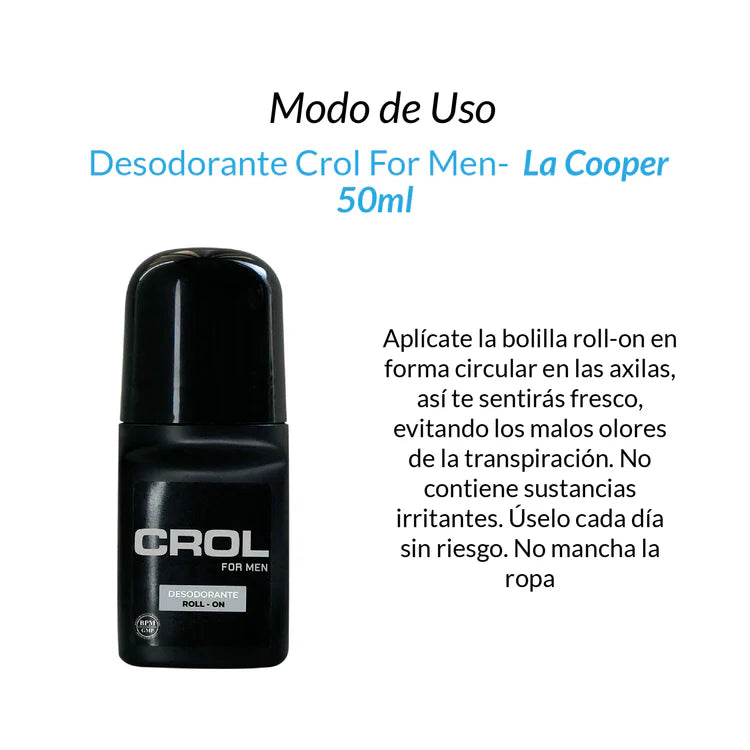 DESODORANTE ROLL-ON – CROL FOR MEN X 50ml
