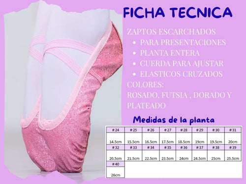 ZAPATOS DE BALLET ESCARCHADOS