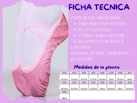 ZAPATOS DE BALLET ESCARCHADOS