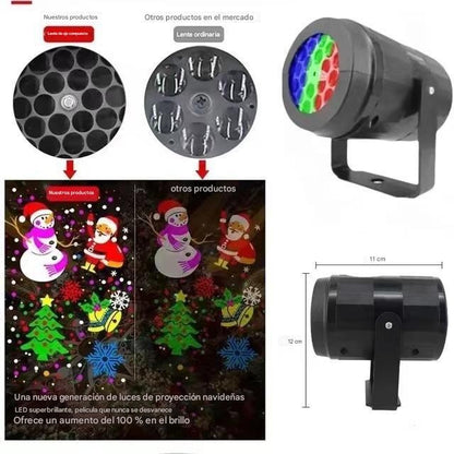 PROYECTOR LED NAVIDEÑO|CONECTA-APUNTA-DISFRUTA